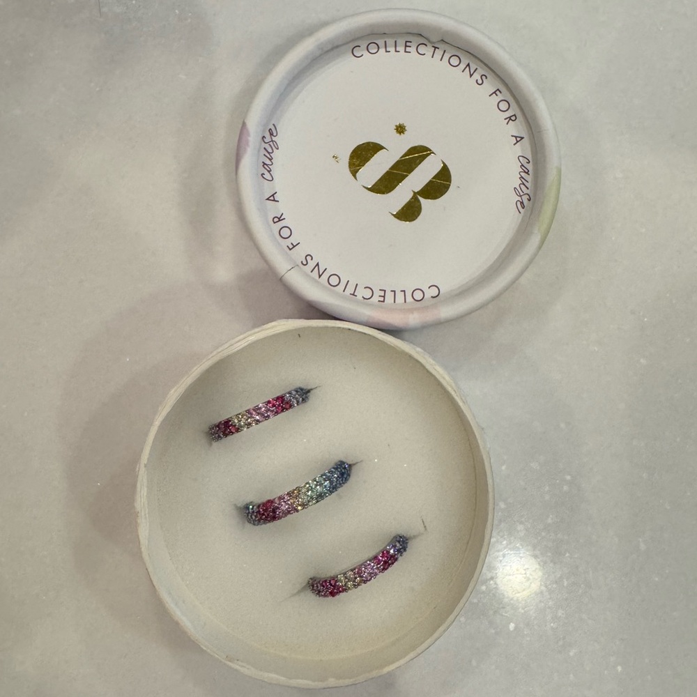 Colorful Sparkling Hoop Earrings Mental Health Awareness
